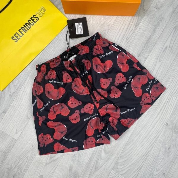 Palm Angels Men Tedd Bear shorts red