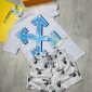 Off-White X Printed T-shirts with White Shorts in White Colour