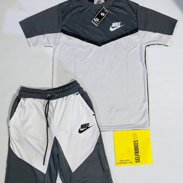 Nike T-shirts and Shorts set in Grey & White