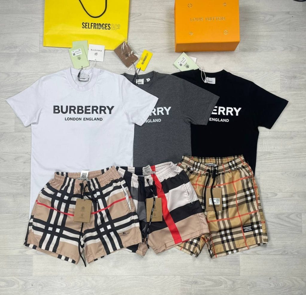 Burberry London England T-shirts and Shorts set in multiple Design and Colors