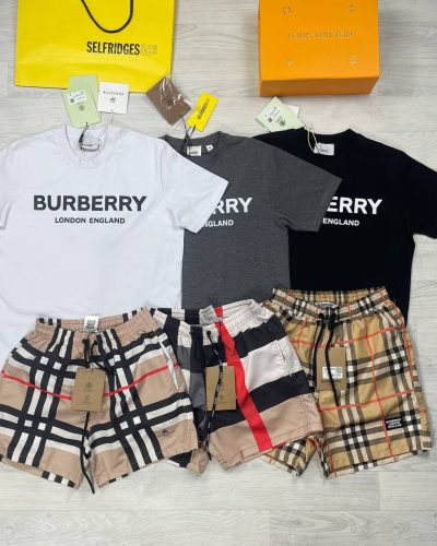 Burberry London England T-shirts and Shorts set in multiple Design and Colors