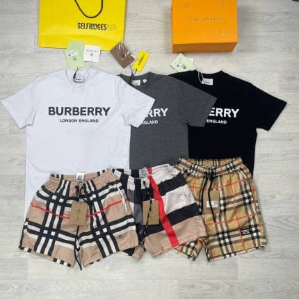 Burberry London England T-shirts and Shorts set in multiple Design and Colors