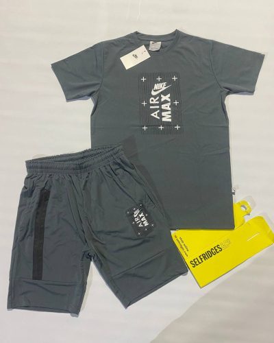 Nike Airmax T-shirt and Shorts set in Dark Grey Colour