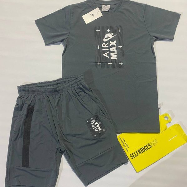 Nike Airmax T-shirt and Shorts set in Dark Grey Colour