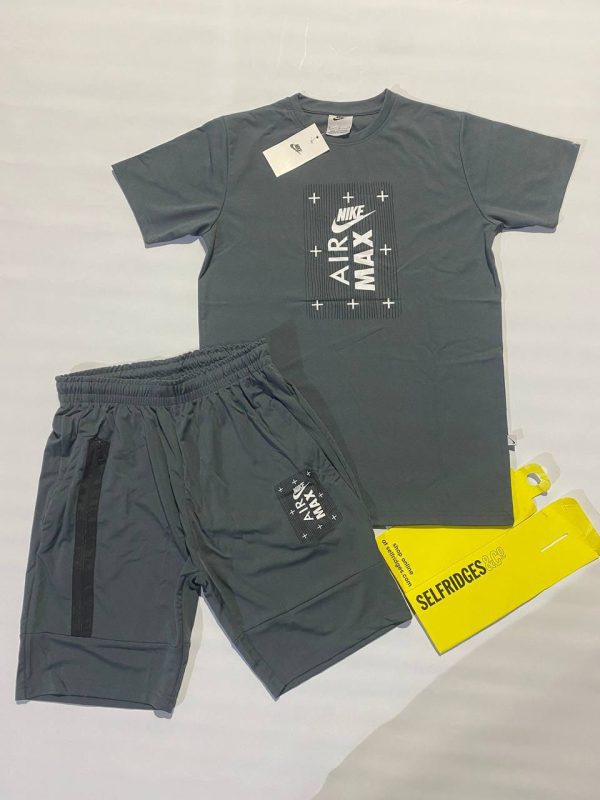 Nike Airmax T-shirt and Shorts set in Dark Grey Colour Nike Airmax T-shirt and Shorts set in Dark Grey Colour