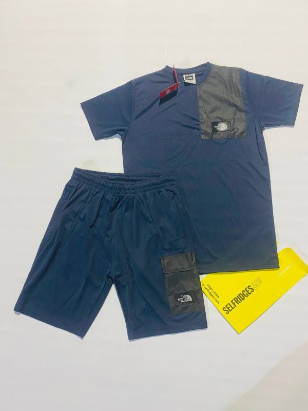 The North Face T-shirts and Shorts Set in Navy Blue Colour The North Face T-shirts and Shorts Set in Navy Blue Colour