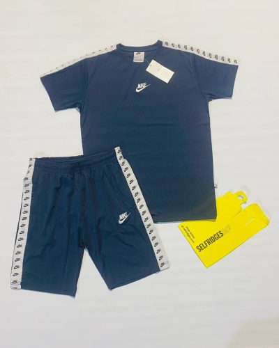 Nike Logo Tapping T-shirts and Shorts set in Blue Colour