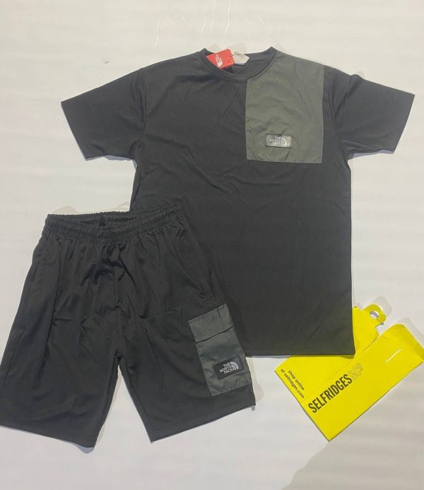 The North Face T-shirts and Shorts Set in Black Colour The North Face T-shirts and Shorts Set in Black Colour