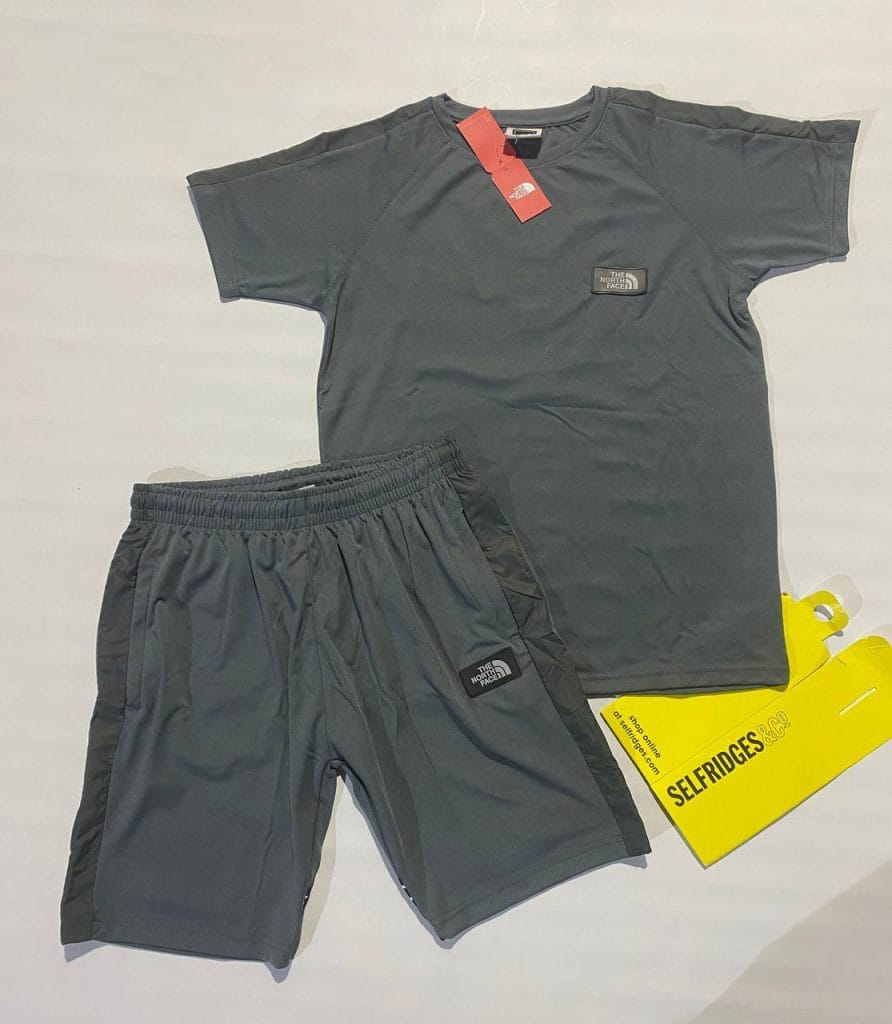 North Face Brand T-shirt and Shorts Set 3 Color Options Premium Quality Comfortable Fabric Stylish Design Durable Material Versatile Outfit Sporty Look Perfect for Summer