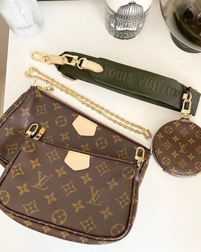 Louis Vuitton 3 Pcs Multi Pouchette with Multi Color Straps