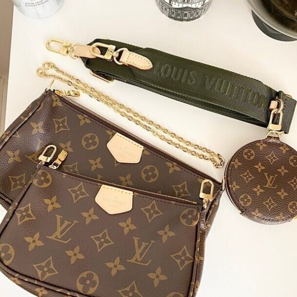 Louis Vuitton 3 Pcs Multi Pouchette with Multi Color Straps