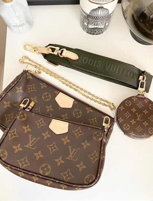 Louis Vuitton 3 Pcs Multi Pouchette with Multi Color Straps