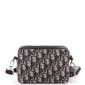 Christian Dior Double Zip Crossbody Pouch Oblique Canvas