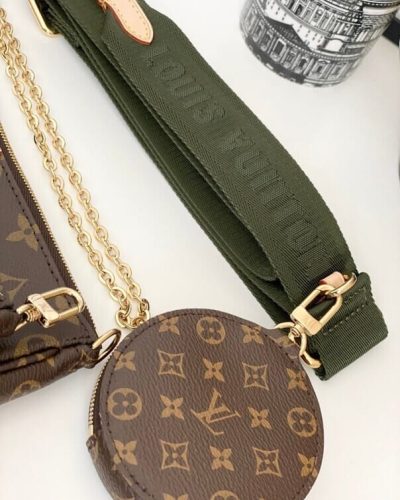 Louis Vuitton 3 Pcs Multi Pouchette with Multi Color Straps