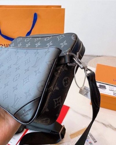 Louis Vuitton Trio Messenger Leather Black Bag Comes with Box
