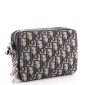 Christian Dior Double Zip Crossbody Pouch Oblique Canvas