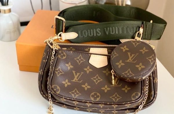 Louis Vuitton 3 Pcs Multi Pouchette with Multi Color Straps Louis Vuitton 3 Pcs Multi Pouchette with Multi Color Straps