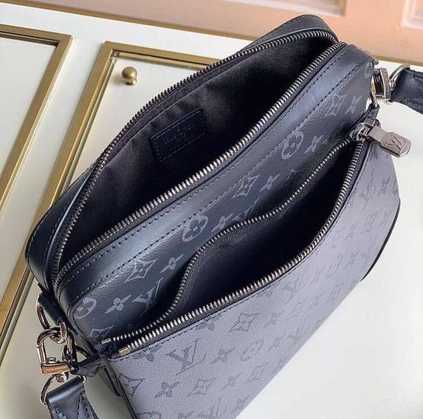 Louis Vuitton Trio Messenger Leather Black Bag Comes with Box Louis Vuitton Trio Messenger Leather Black Bag Comes with Box