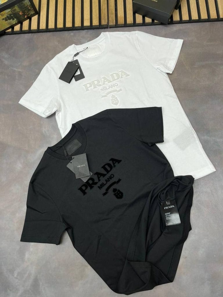 Prada Logo Printed T-shirts and Shorts set In 2 Colors