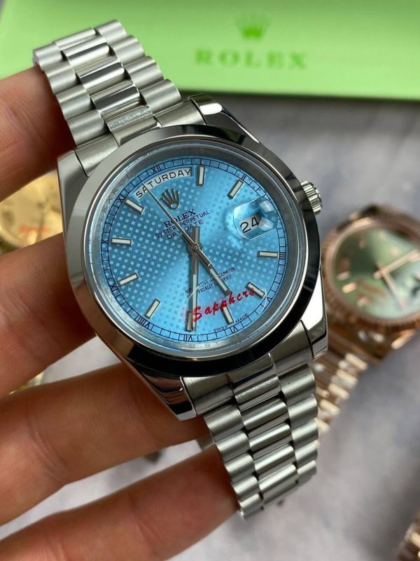 Rolex Oyester Perpetual Day-Date Watch in Blue colour Rolex Oyester Perpetual Day-Date Watch in Blue colour