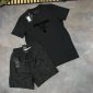 Prada Logo Printed Black T-shirts and Black Shorts