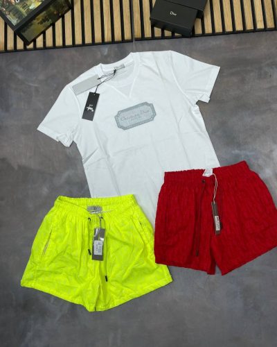 Christian Dior T-shirts and Shorts Set in Different Colors