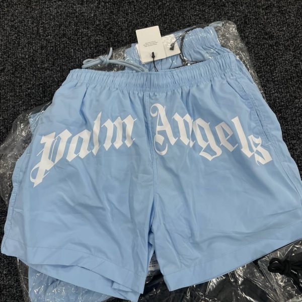 Palm Angel Shorts in Aqua Blue Color