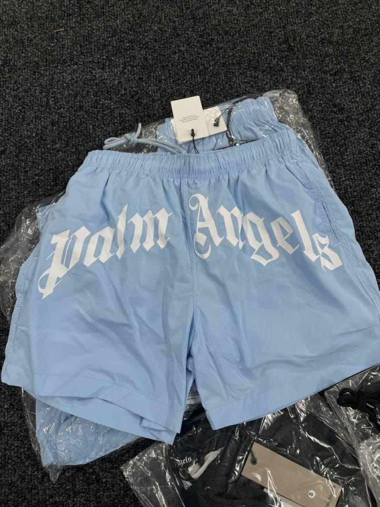 Palm Angel Shorts in Aqua Blue Color