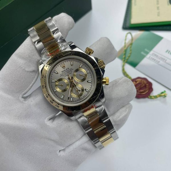 Rolex Cosmograph White Gold Dial Chain Watch