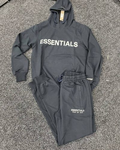 Essential Tracksuits with Pullover Hoodie in Grey Color