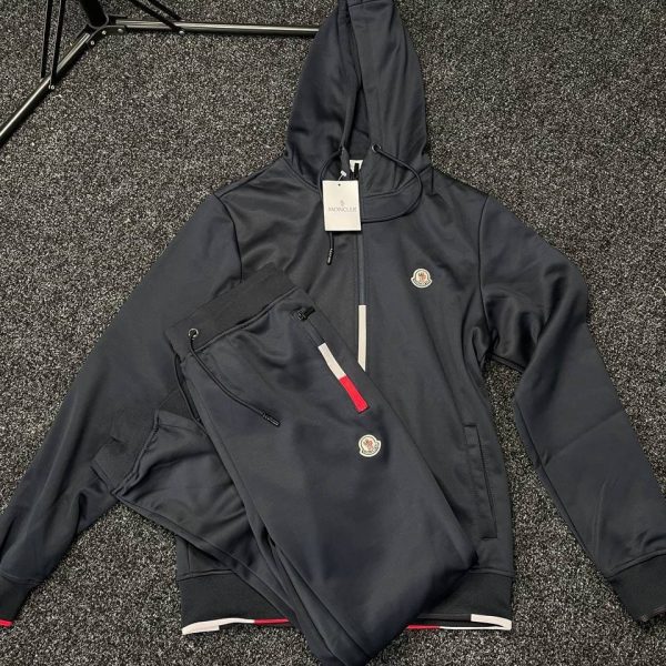 Moncler Tracksuits with Hoodie in grey color