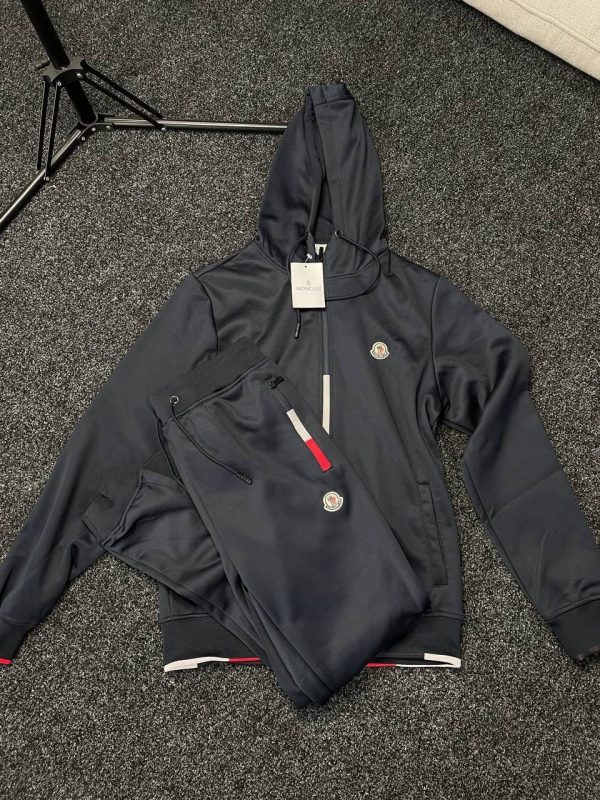 Moncler Tracksuits with Hoodie in grey color