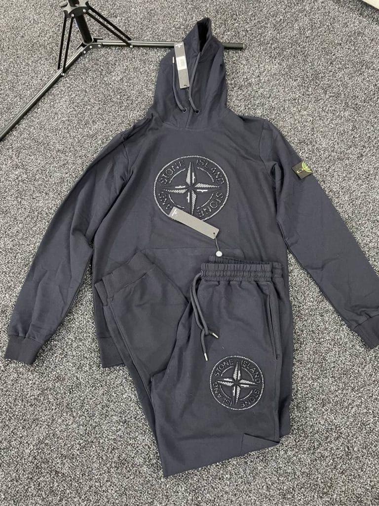 Stone Island Tracksuits with Pullover Hoodie in Grey Color