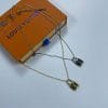 Louis Vuitton Padlock Necklace in Silver and Gold 100% Stainless Steel Comes in Box