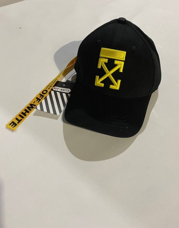 OFF-WHITE Black Yellow Embroidered Cap OFF-WHITE Black Yellow Embroidered Cap