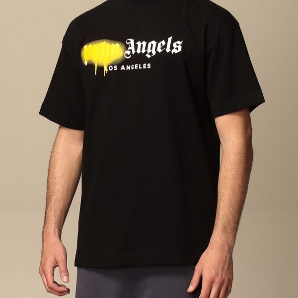 Palm Angels T Shirt Blue Spray