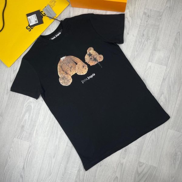Palm Angels Teddy Bear Shirt in black color