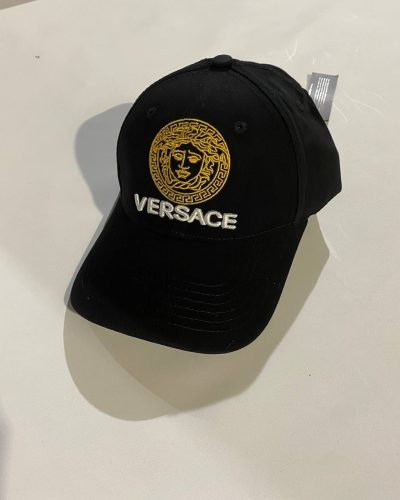 Versace Gold Logo Embroidered Cap