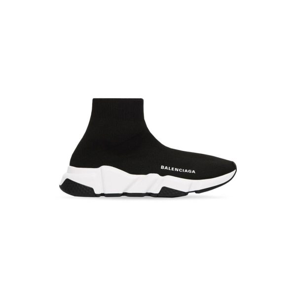 Balenciaga Men's Black Logo Speed Sock Trainers Pull on Sneakers Balenciaga Men's Black Logo Speed Sock Trainers Pull on Sneakers