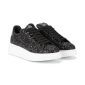 ALEXANDER MCQUEEN Leather-trimmed glitter sneakers