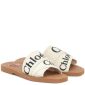 Chloe Woody Sliders Pink & White