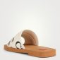 Chloe Woody Sliders Pink & White