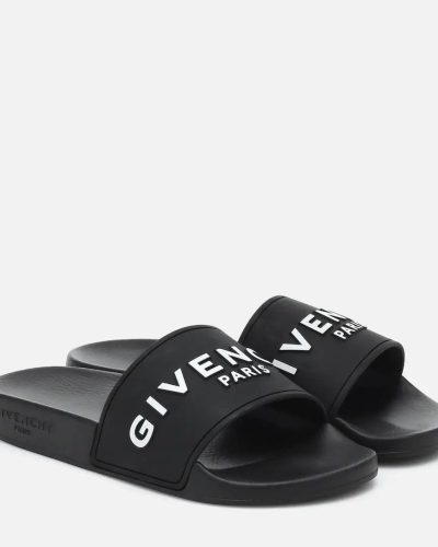 Givenchy Paris Black Sliders