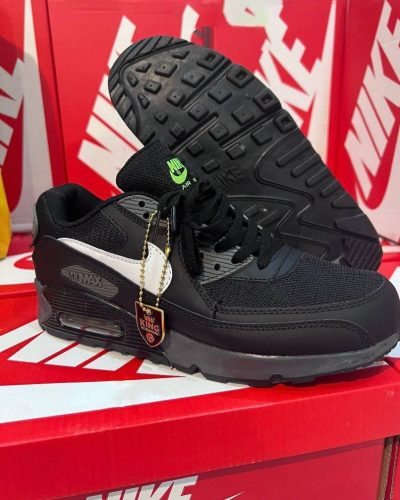 Nike Air Max Black and Green Sneakers