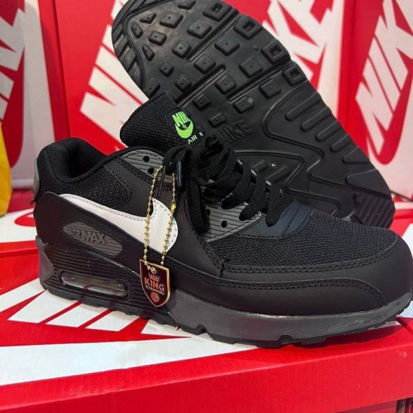Nike Air Max Black and Green Sneakers