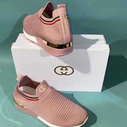 Gucci Women Designer GG Trainers in Pink Colour