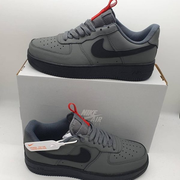Nike Air Force 1 Grey Red Sneakers