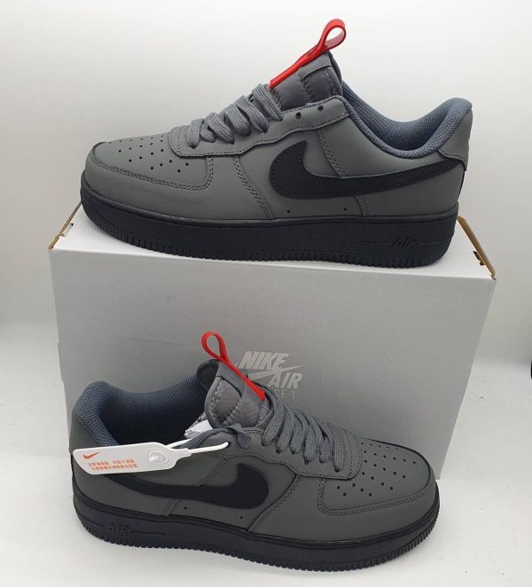 Nike Air Force 1 Grey Red Sneakers