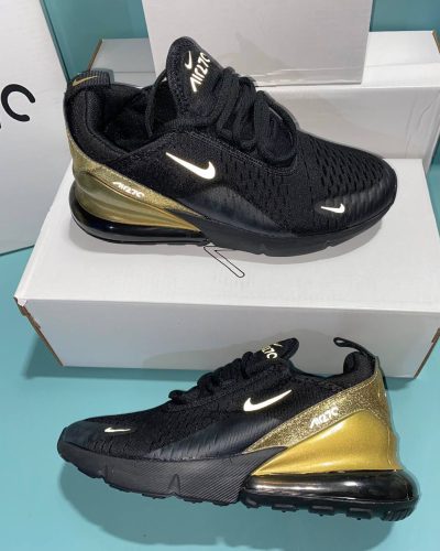 Nike Air Max 270s Black Golden Sneakers