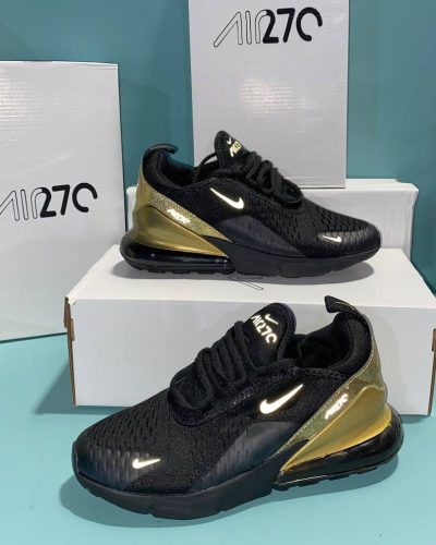 Nike Air Max 270s Black Golden Sneakers